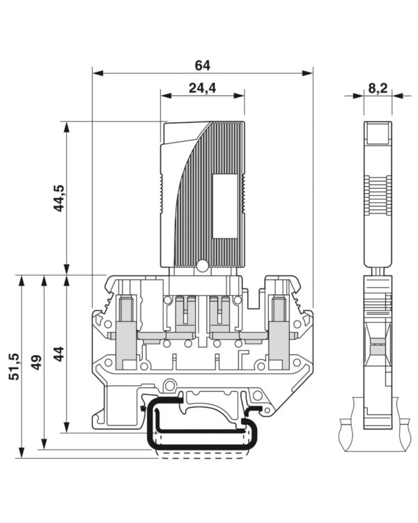 TCP 0,5A - Disjuntor de proteção de equipamentos térmico - PHOENIX CONTACT - Imagem 9