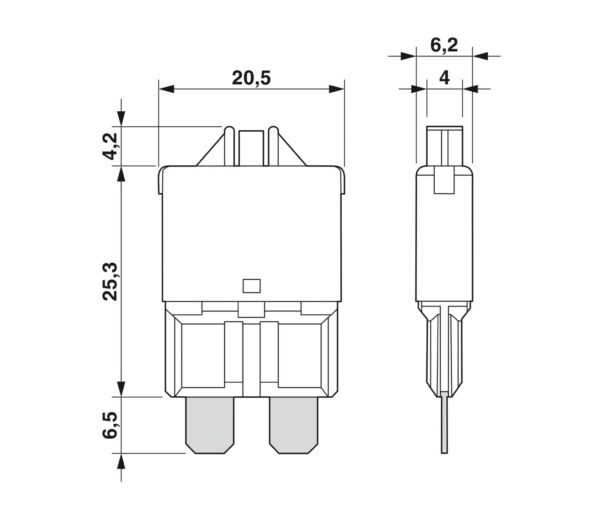 TCP 32DC/7,5A F - Disjuntor de proteção de equipamentos térmico - PHOENIX CONTACT - Quantidade mínima de pedido: 100 unidade(s) - Imagem 3