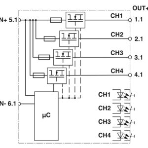 CAPAROC E4 12-24DC/1-10A – Disjuntor eletrônico de proteção – PHOENIX CONTACT