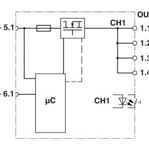 CAPAROC E1 12-24DC/1A – Disjuntor eletrônico de proteção – PHOENIX CONTACT
