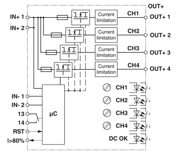 CBM E4 24DC/0.5-10A NO-R - Disjuntor eletrônico de proteção - PHOENIX CONTACT - Imagem 2