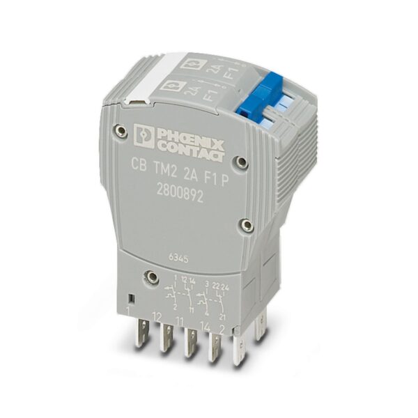CB TM2 2A F1 P - Disjuntor de proteção de equipamentos termomagnético - PHOENIX CONTACT