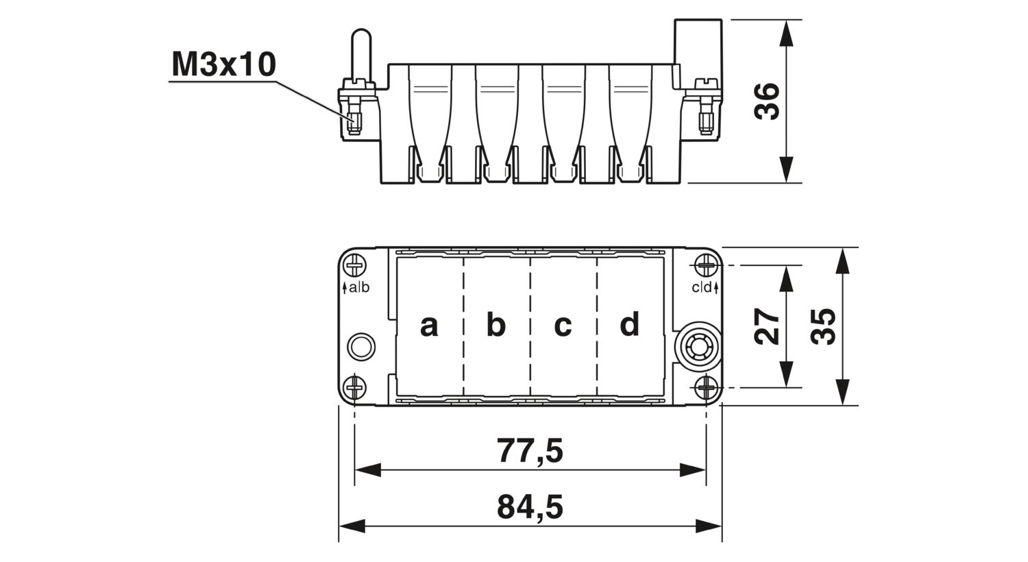 HC-M-B16-MFH-B - Moldura de suporte de módulos - PHOENIX CONTACT - Imagem 2