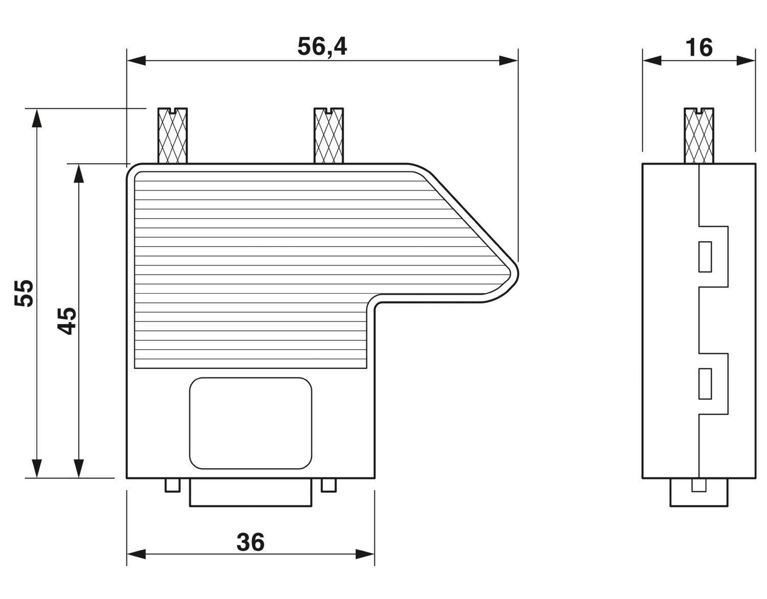 SUBCON 9/F-SH - Conector de barramento D-SUB - PHOENIX CONTACT - Imagem 2