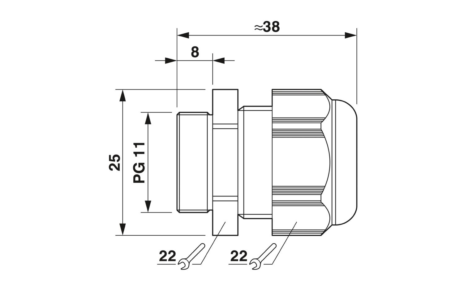 G-INS-PG11-M68N-PNES-LG - Prensa-cabos - PHOENIX CONTACT - Uds./emb.: 5 unidade(s) - Imagem 2
