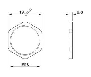 A-INL-M16-N-S – Contraporca – PHOENIX CONTACT