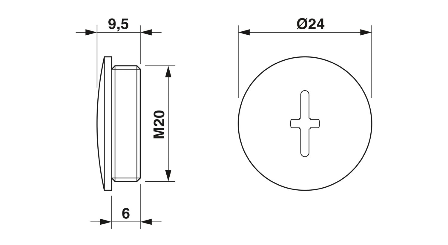 A-INSP-M20-65N-P-BK - Bujão roscado - PHOENIX CONTACT - Imagem 3