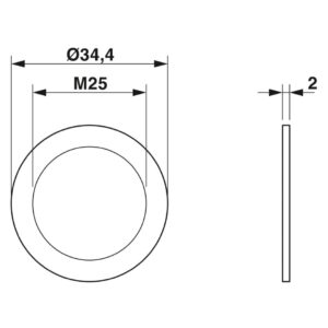 A-SEW-25-P-W – Junta plana – PHOENIX CONTACT