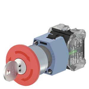 3SB7130-1HD20-1CA0 - Botão de emergência chave/destrava vermelho - SIEMENS
