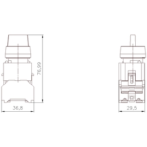 3SB7130-2AM10-1NA0 – Botão comutador momentâneo 3 posições – SIEMENS