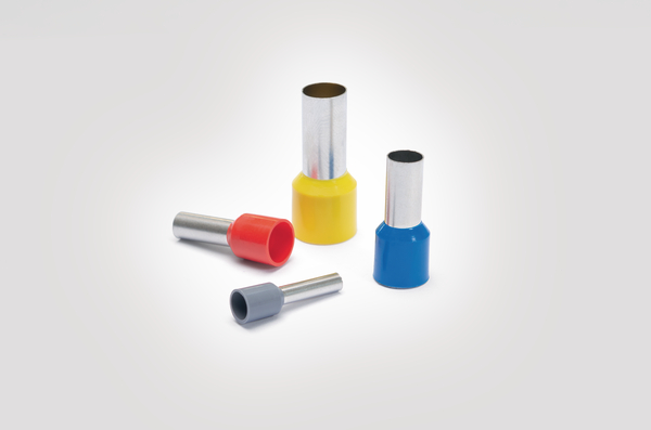 HIT04012-1 PIN TUB DIN 4MM2 - Terminal elétrico em cobre estanhado e PVC - CINZA - 100Pcs -HELLERMANN