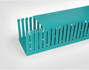 HD3P-30x50-PVC-GN - Canaletas para painel elétrico com parede aberta - 2MT - AZUL PETRÓLEO - HELLERMANN
