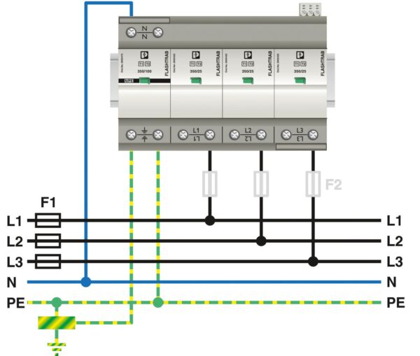 FLT-SEC-P-T1-3S-350/25-FM - Condutor de descarga combinado tipo 1+2 - PHOENIX CONTACT - Imagem 3
