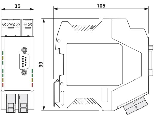 PSI-MOS-PROFIB/FO1300 T - Conversor com conector de fibra óptica - PHOENIX CONTACT - Imagem 2