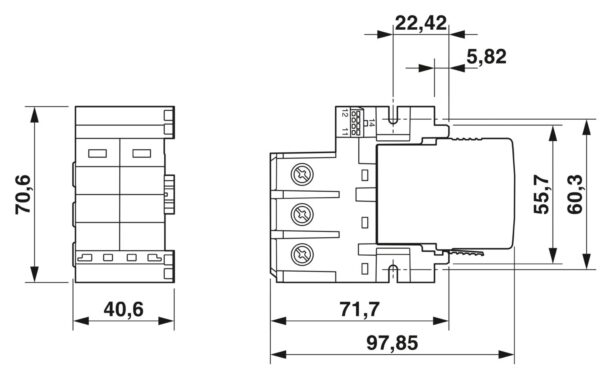 VAL-MS-T1/T2 48/12.5/1+1/1U/FM - Dispositivo de proteção contra raios/surtos de tensão tipo 1/2 - PHOENIX CONTACT - Uds./emb.: 6 unidade(s) - Imagem 4