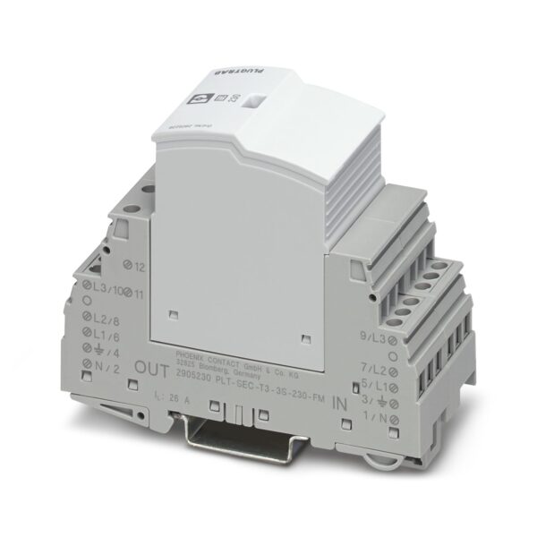 PLT-SEC-T3-3S-230-FM - Dispositivo de proteção contra surtos tipo 3 - PHOENIX CONTACT