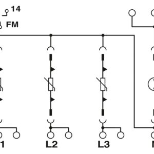 VAL-MS-T1/T2 335/12.5/3+1-FM-PT – Dispositivo de proteção contra raios/surtos de tensão tipo 1/2 – PHOENIX CONTACT