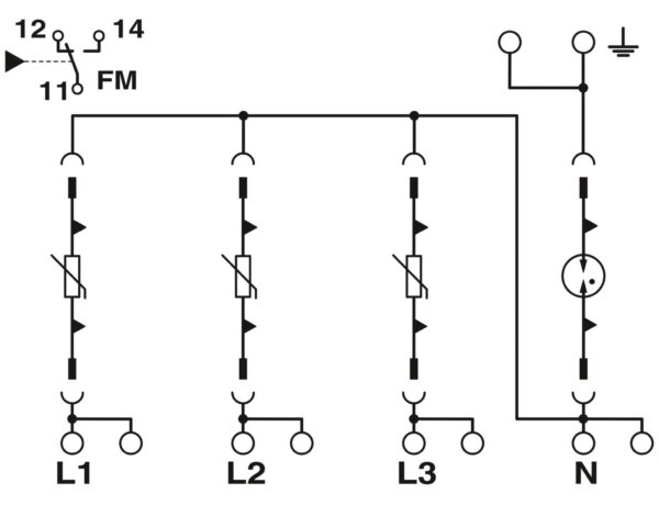 VAL-MS-T1/T2 335/12.5/3+1-FM-PT - Dispositivo de proteção contra raios/surtos de tensão tipo 1/2 - PHOENIX CONTACT - Imagem 2