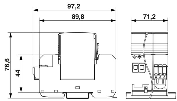 VAL-MS-T1/T2 335/12.5/3+1-FM-PT - Dispositivo de proteção contra raios/surtos de tensão tipo 1/2 - PHOENIX CONTACT - Imagem 4
