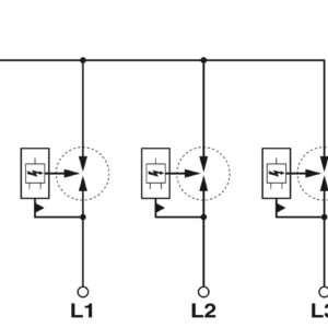 FLT-MB-T1-264/25-3+1-UT-R – Protetor contra raios e surtos combinado tipo 1+2+3 – PHOENIX CONTACT