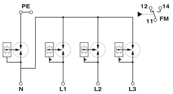 FLT-MB-T1-264/25-3+1-UT-R - Protetor contra raios e surtos combinado tipo 1+2+3 - PHOENIX CONTACT - Imagem 2