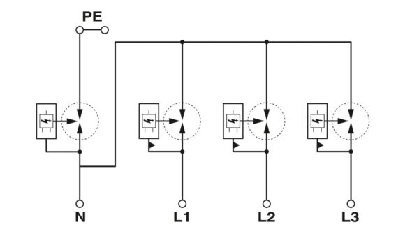 FLT-MB-T1-264/12.5-3+1-UT - Protetor contra raios e surtos combinado tipo 1+2+3 - PHOENIX CONTACT - Imagem 2