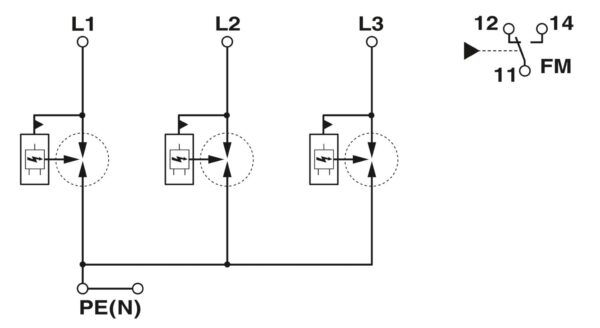 FLT-MB-T1-264/12.5-3+0-UT-R - Protetor contra raios e surtos combinado tipo 1+2+3 - PHOENIX CONTACT - Imagem 2