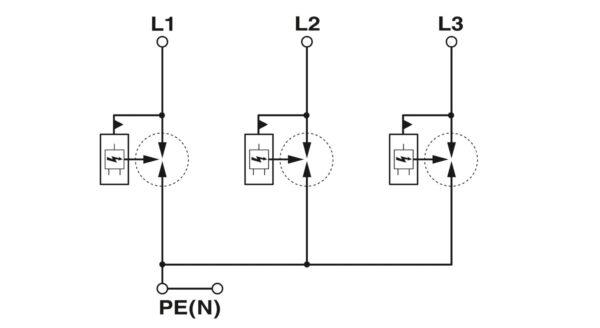 FLT-MB-T1-264/12.5-3+0-UT - Protetor contra raios e surtos combinado tipo 1+2+3 - PHOENIX CONTACT - Imagem 2