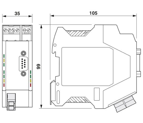 PSI-MOS-PROFIB/FO1300 E - Conversor com conector de fibra óptica - PHOENIX CONTACT - Imagem 2