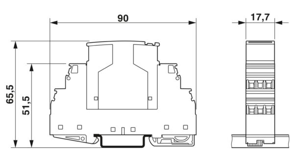 PT 1X2-24DC-ST - Plugue para dispositivo de proteção contra surtos - PHOENIX CONTACT - Imagem 3