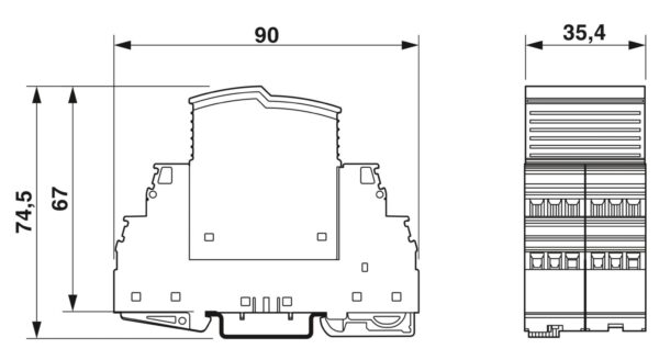 PLT-SEC-T3-3S-230-FM - Dispositivo de proteção contra surtos tipo 3 - PHOENIX CONTACT - Imagem 5