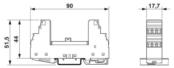 PT 1X2+F-BE - Elemento de base da proteção contra sobretensão - PHOENIX CONTACT - Imagem 3