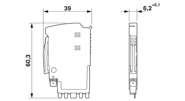 TTC-6P-T3-24DC-I-P - Plugue para proteção contra surtos tipo 3 - PHOENIX CONTACT - Imagem 3