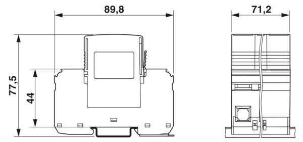 VAL-MS-T1/T2 335/12.5/4+0 - Dispositivo de proteção contra raios/surtos de tensão tipo 1/2 - PHOENIX CONTACT - Imagem 4