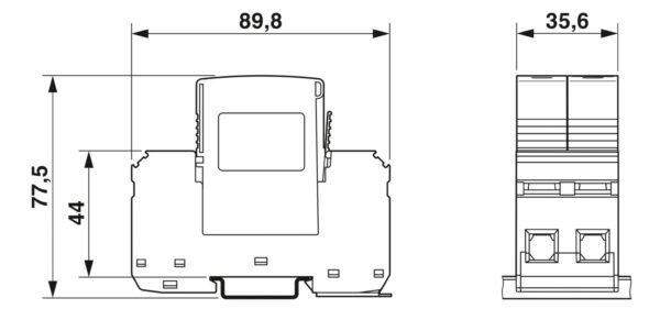 VAL-MS-T1/T2 335/12.5/1+1 - Dispositivo de proteção contra raios/surtos de tensão tipo 1/2 - PHOENIX CONTACT - Imagem 3