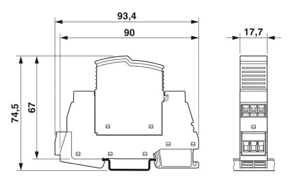 PLT-SEC-T3-24-FM-UT - Dispositivo de proteção contra surtos tipo 3 - PHOENIX CONTACT - Imagem 5