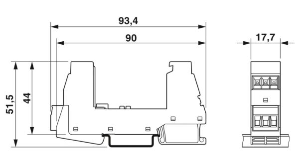 PLT-EE-T3-BE-R - Elemento de base da proteção contra sobretensão tipo 3 - PHOENIX CONTACT - Imagem 4