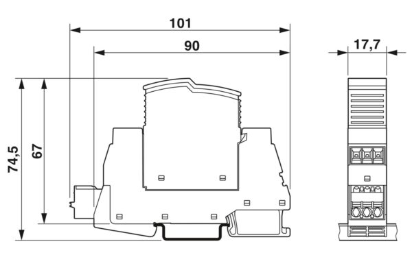 PLT-SEC-T3-230-FM-PT - Dispositivo de proteção contra surtos tipo 3 - PHOENIX CONTACT - Imagem 4