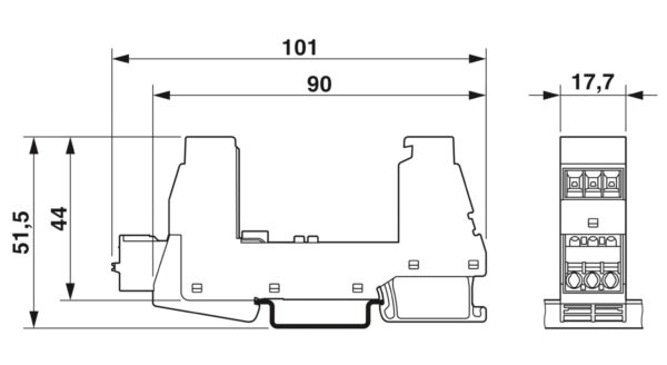 PLT-SEC-T3-BE-FM-PT - Elemento de base da proteção contra sobretensão tipo 3 - PHOENIX CONTACT - Uds./emb.: 10 unidade(s) - Imagem 4