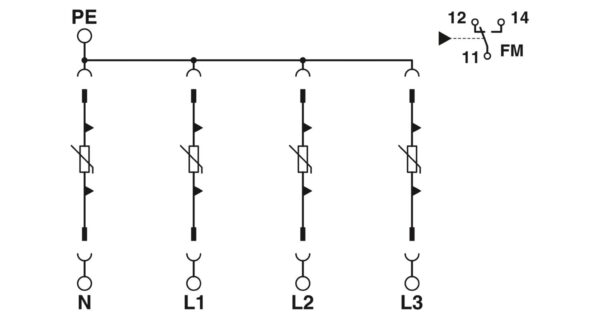 VAL-SEC-T2-4+0-440-FM - Protetor contra sobretensão tipo 2 - PHOENIX CONTACT - Imagem 2