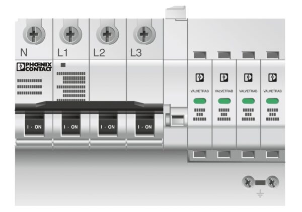VAL-CP-MCB-3S-350/40/FM - Protetor contra sobretensão tipo 2 - PHOENIX CONTACT - Imagem 3