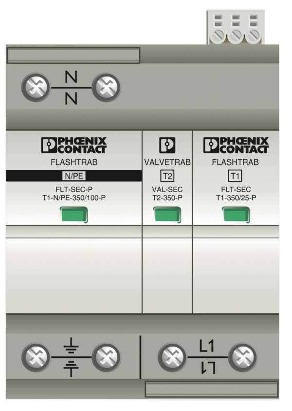 FLT-SEC-T1+T2-1S-350/25-FM - Protetor contra raios e surtos combinado tipo 1+2 special - PHOENIX CONTACT - Imagem 3