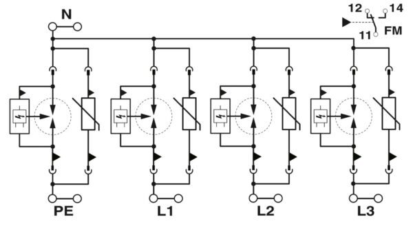 FLT-SEC-T1+T2-3IT-350/25-FM - Protetor contra raios e surtos combinado tipo 1+2 special - PHOENIX CONTACT - Imagem 2