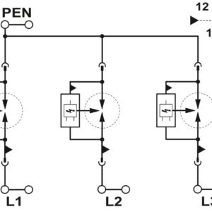 FLT-SEC-P-T1-3C-350/25-FM – Condutor de descarga combinado tipo 1+2 – PHOENIX CONTACT