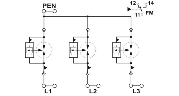 FLT-SEC-P-T1-3C-350/25-FM - Condutor de descarga combinado tipo 1+2 - PHOENIX CONTACT - Imagem 2