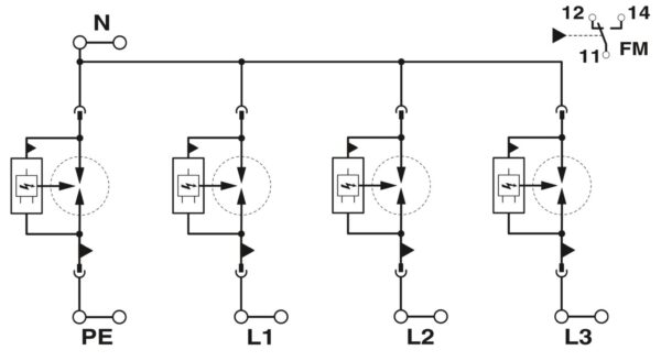 FLT-SEC-P-T1-3S-264/50-FM - Condutor de descarga combinado tipo 1+2 - PHOENIX CONTACT - Imagem 2
