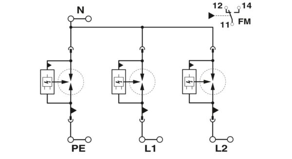 FLT-SEC-P-T1-2S-350/25-FM - Condutor de descarga combinado tipo 1+2 - PHOENIX CONTACT - Imagem 2