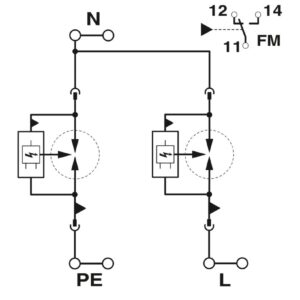 FLT-SEC-P-T1-1S-264/50-FM – Condutor de descarga combinado tipo 1+2 – PHOENIX CONTACT