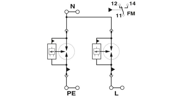 FLT-SEC-P-T1-1S-264/50-FM - Condutor de descarga combinado tipo 1+2 - PHOENIX CONTACT - Imagem 2