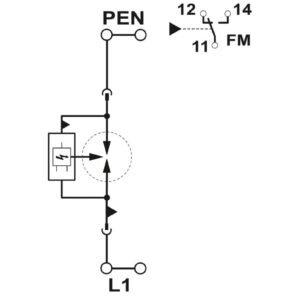 FLT-SEC-P-T1-1C-264/50-FM – Condutor de descarga combinado tipo 1+2 – PHOENIX CONTACT
